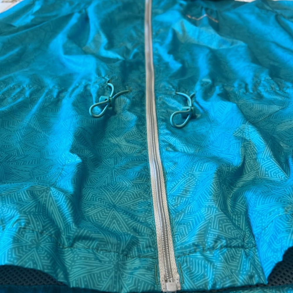 Columbia Teal Patterned Jacket With Drawstrings F… - image 7